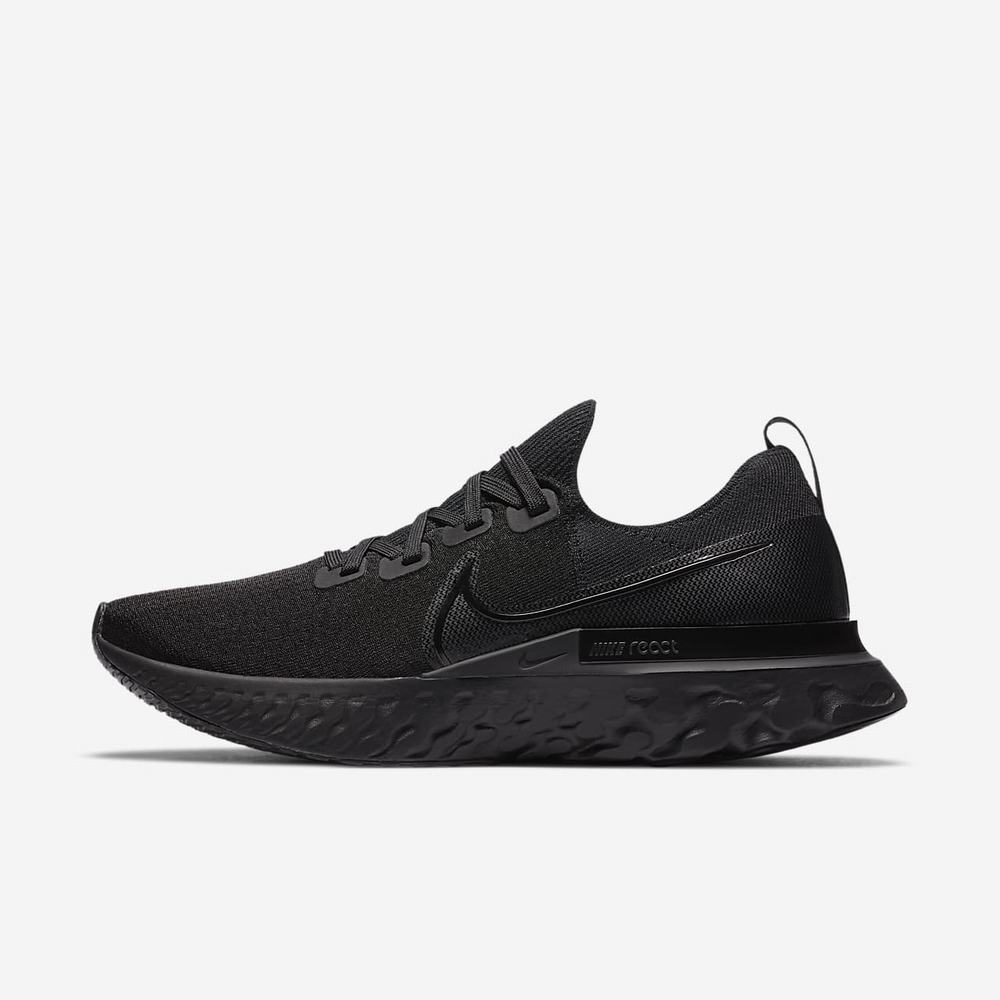 Chaussure De Running Nike React Infinity Run Flyknit Noir 1367-204 Black/Black/White/Black Homme | XCB-64045958